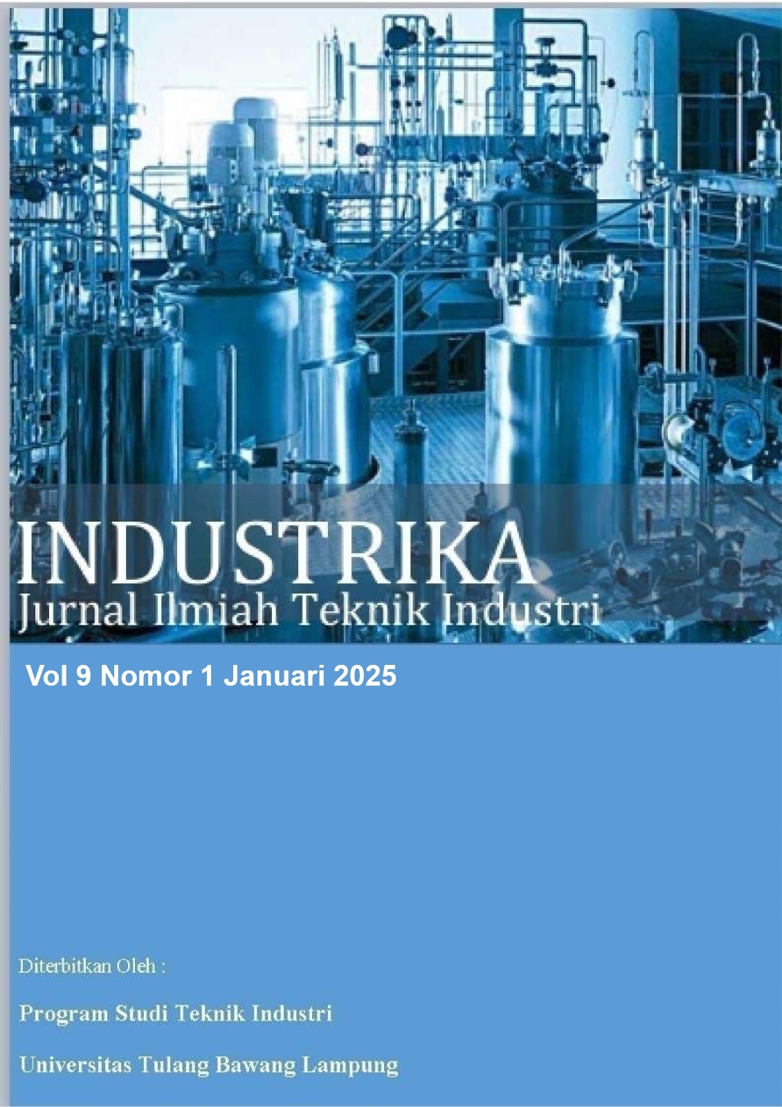 					View Vol. 9 No. 1 (2025): Industrika: Jurnal Ilmiah Teknik Industri
				