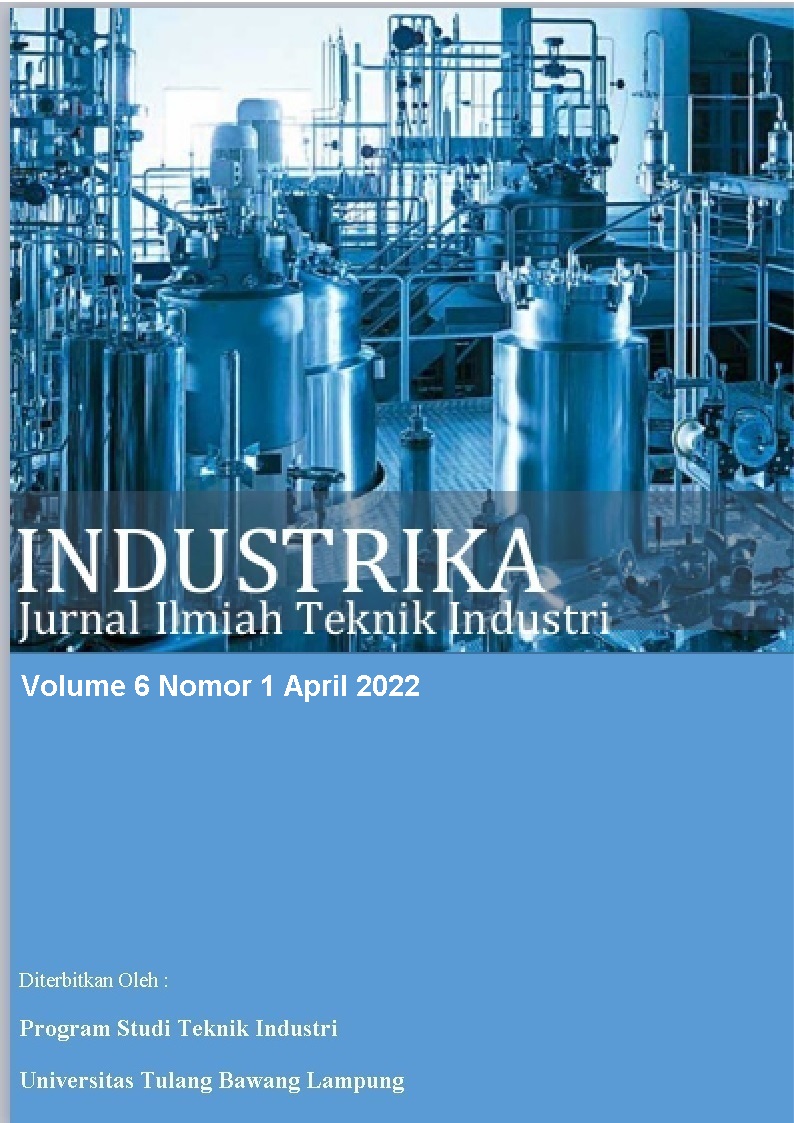 					View Vol. 6 No. 1 (2022): Industrika: Jurnal Ilmiah Teknik Industri
				