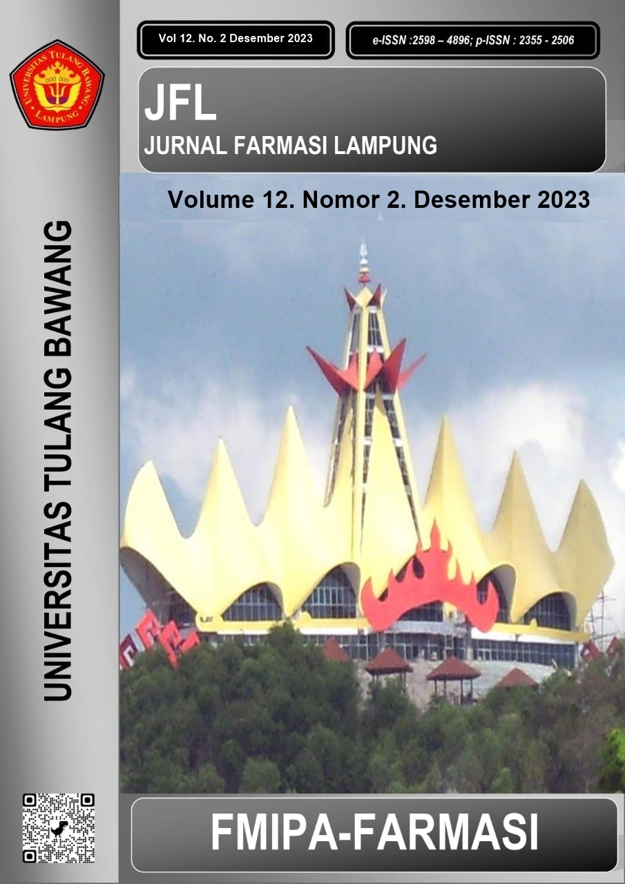 					View Vol. 12 No. 2 (2023): JFL : Jurnal Farmasi Lampung
				