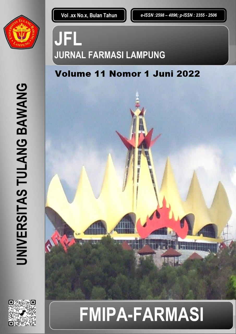 					View Vol. 11 No. 1 (2022): JFL : Jurnal Farmasi Lampung
				