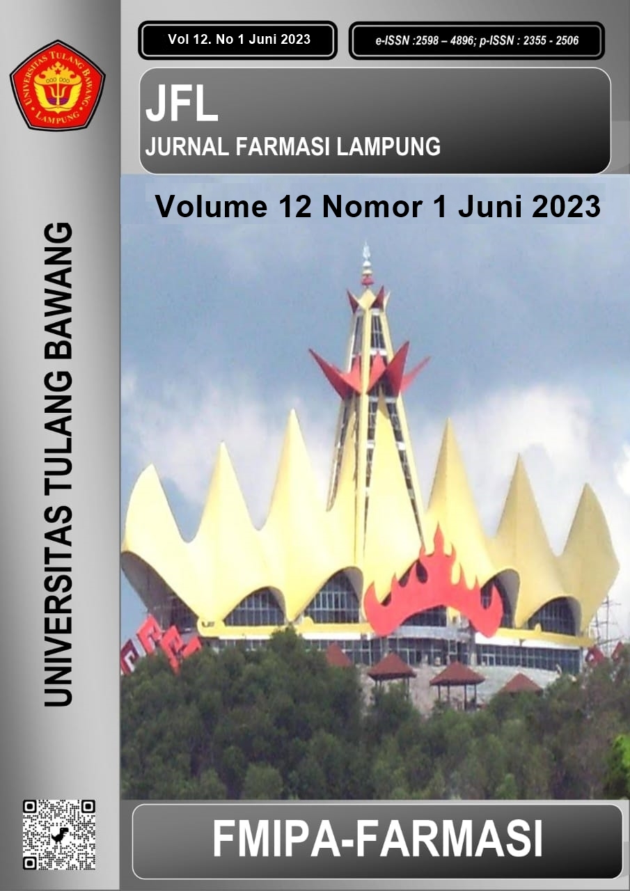 					View Vol. 12 No. 1 (2023): JFL : Jurnal Farmasi Lampung
				