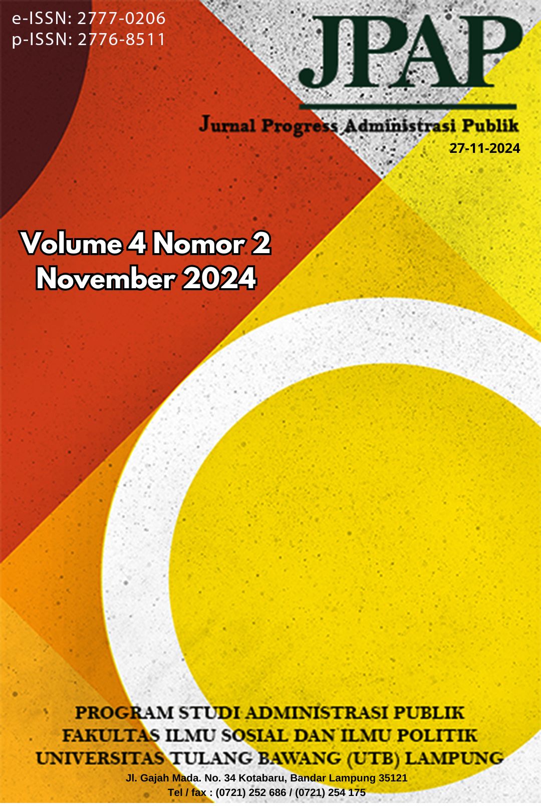 					View Vol. 4 No. 2 (2024): Jurnal Progress Administrasi Publik (JPAP)
				