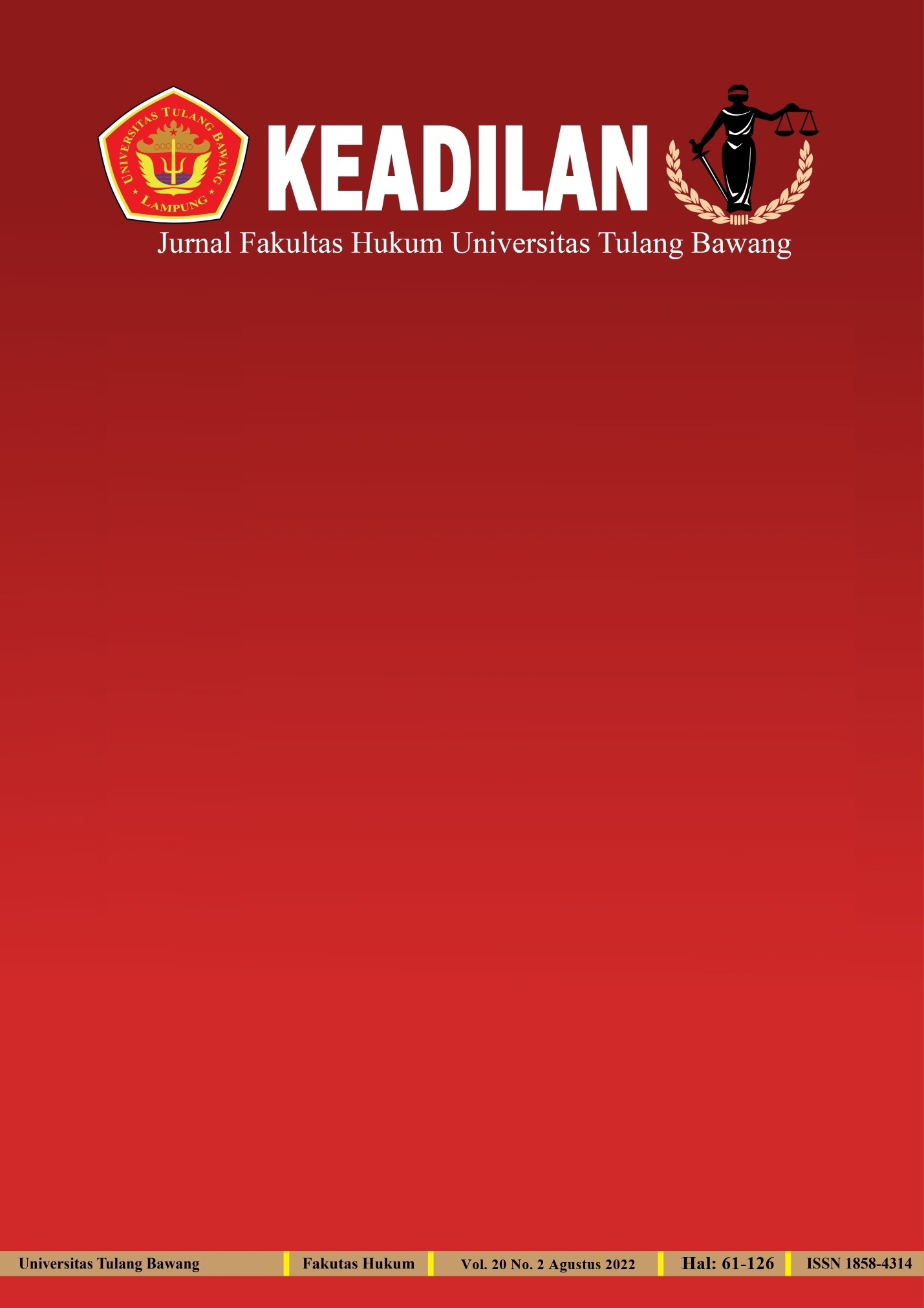 					View Vol. 23 No. 2 (2025): Keadilan
				